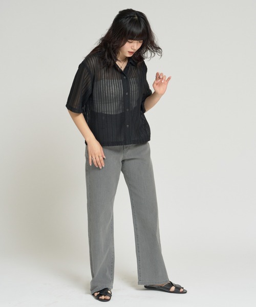 RU.TI.LE（ルチル）の「【RU.TI.LE】クロシェシャツ（シャツ/ブラウス・レディース・アイボリー/ブラック・MEDIUM）」の6枚目の写真