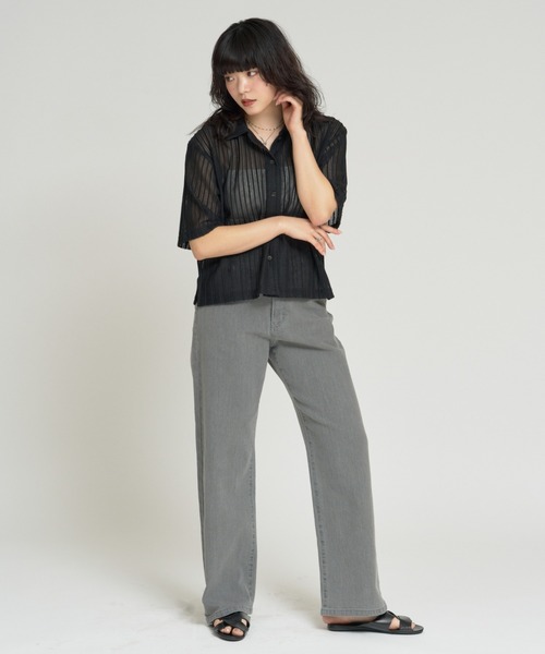 RU.TI.LE（ルチル）の「【RU.TI.LE】クロシェシャツ（シャツ/ブラウス・レディース・アイボリー/ブラック・MEDIUM）」の5枚目の写真