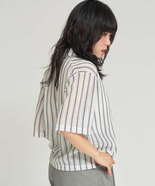 RU.TI.LE（ルチル）の「【RU.TI.LE】クロシェシャツ（シャツ/ブラウス・レディース・アイボリー/ブラック・MEDIUM）」の21枚目の写真