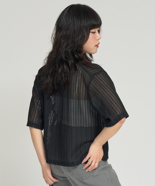 RU.TI.LE（ルチル）の「【RU.TI.LE】クロシェシャツ（シャツ/ブラウス・レディース・アイボリー/ブラック・MEDIUM）」の11枚目の写真