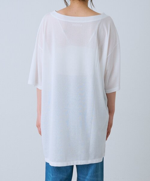 RIVE DROITE(リヴドロワ)の「予約【A・MONN】【吸水速乾/接触冷感】オープンネックチュニックTee(Tシャツ/カットソー・レディース・ホワイト/ブラック・FREE)」の14枚目の写真
