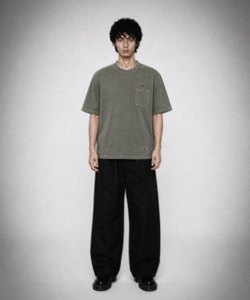 STIGMA(スティグマ)の「SCRT PIGMENT POCKET T-SHIRTS KHAKI(Tシャツ/カットソー・メンズ・その他・MEDIUM/LARGE/X-LARGE)」の2枚目の写真