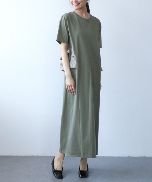 Jines(ジネス)の「フリルデザインワンピース(ワンピース・レディース・ブラック/カーキ/ブラウン・38)」の19枚目の写真