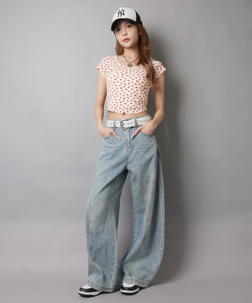 SPINNS(スピンズ)の「総柄半袖カットソー/スクエア/平成ギャル(Tシャツ/カットソー・レディース・その他4/その他1/その他2/その他3・ONESIZE)」の14枚目の写真