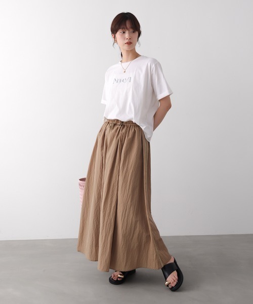 Bou Jeloud(ブージュルード)の「消耗加工綿天竺メタルロゴプリントTee(Tシャツ/カットソー・レディース・チャコールグレー/オフホワイト/ベージュ・FREE)」の5枚目の写真