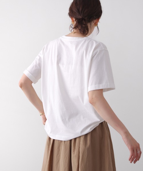 Bou Jeloud(ブージュルード)の「消耗加工綿天竺メタルロゴプリントTee(Tシャツ/カットソー・レディース・チャコールグレー/オフホワイト/ベージュ・FREE)」の11枚目の写真