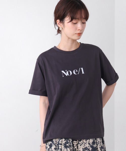 Bou Jeloud(ブージュルード)の「消耗加工綿天竺メタルロゴプリントTee(Tシャツ/カットソー・レディース・チャコールグレー/オフホワイト/ベージュ・FREE)」の13枚目の写真