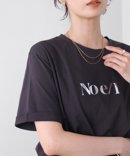 Bou Jeloud(ブージュルード)の「消耗加工綿天竺メタルロゴプリントTee(Tシャツ/カットソー・レディース・チャコールグレー/オフホワイト/ベージュ・FREE)」の15枚目の写真