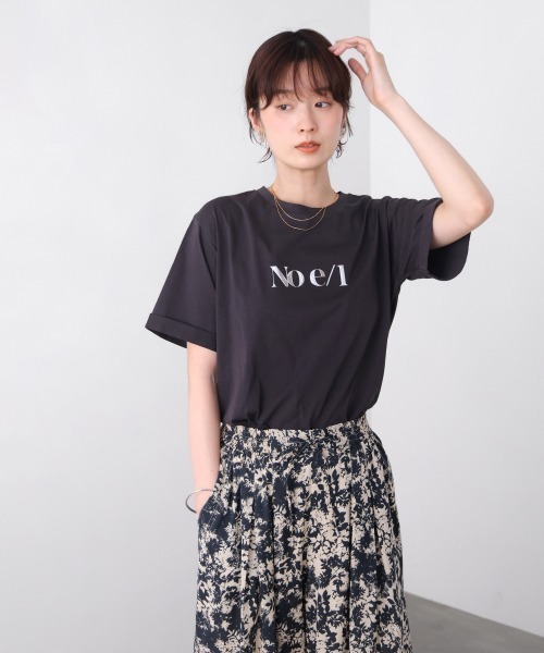 Bou Jeloud(ブージュルード)の「消耗加工綿天竺メタルロゴプリントTee(Tシャツ/カットソー・レディース・チャコールグレー/オフホワイト/ベージュ・FREE)」の21枚目の写真