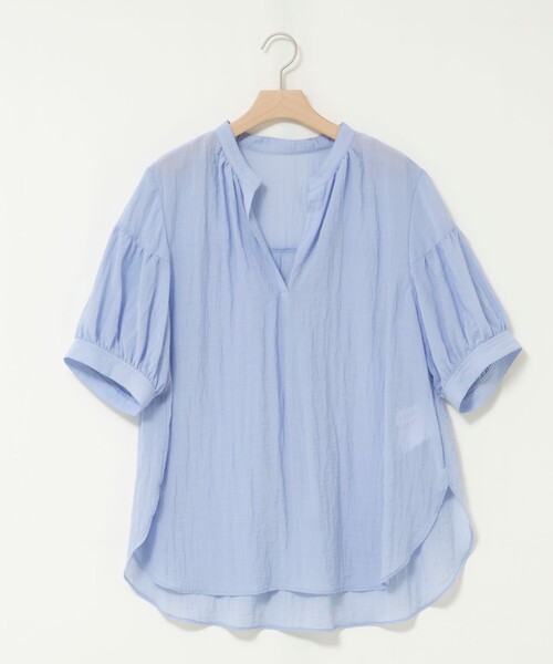 NOLLEY’S（ノーリーズ）の「《接触冷感》【BECシリーズ】ウォッシャブル半袖オーバーギャザーブラウス（シャツ/ブラウス・レディース・カーキ/サックスブルー/キャメル・38）」の17枚目の写真