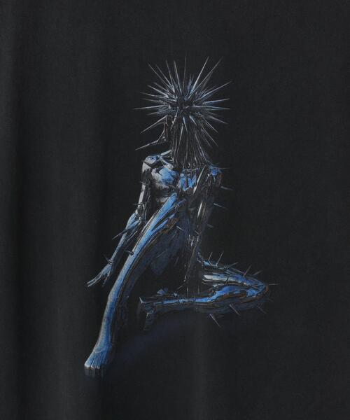 ADAM PATEK(アダムパテック)の「ADAMPATEK/アダムパテック/RED:BANSHEE SPIKE THRONE Graphic short sleeve t-shirt(Tシャツ/カットソー・メンズ・ブラック・2/1)」の9枚目の写真
