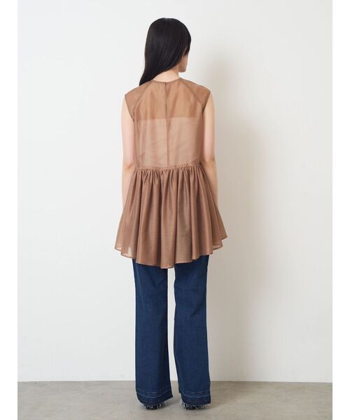 ELENDEEK(エレンディーク)の「セミフレアラフデニムワイドパンツ(デニムパンツ・レディース・ライトブルー/ブルー・2/1)」の18枚目の写真