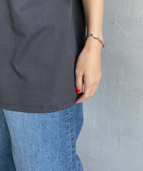 FRED PERRY（フレッドペリー）の「[FRED PERRY/フレッドペリー] ワンポイントロゴ刺繍 ショートスリーブリンガーTシャツ M3519（Tシャツ/カットソー・レディース・ワイン/グレー/ダークグリーン/モスグリーン/キナリ・XL/L/M/S/XS）」の12枚目の写真