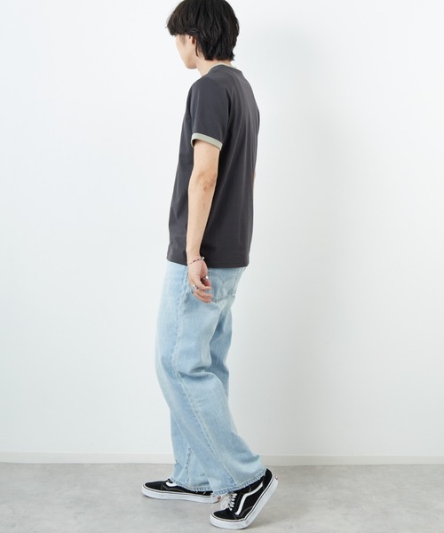 FRED PERRY（フレッドペリー）の「[FRED PERRY/フレッドペリー] ワンポイントロゴ刺繍 ショートスリーブリンガーTシャツ M3519（Tシャツ/カットソー・レディース・ワイン/グレー/ダークグリーン/モスグリーン/キナリ・XL/L/M/S/XS）」の17枚目の写真