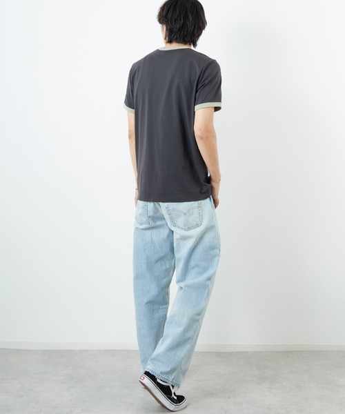 FRED PERRY（フレッドペリー）の「[FRED PERRY/フレッドペリー] ワンポイントロゴ刺繍 ショートスリーブリンガーTシャツ M3519（Tシャツ/カットソー・レディース・ワイン/グレー/ダークグリーン/モスグリーン/キナリ・XL/L/M/S/XS）」の18枚目の写真