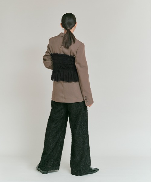 W:Huku(フーク)の「【W:Huku / ブライトシフォン】ベアトップ ビスチェ / Bright Chiffon Bear Top Bustier(Tシャツ/カットソー・レディース・ブラック/アイボリー・FREE)」の17枚目の写真