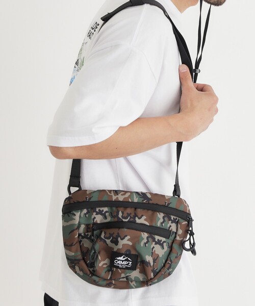 CAMP7(キャンプセブン)の「ミニマルショルダー(ショルダーバッグ・メンズ・グリーン系その他2/オリーブ系/ブラック・99)」の2枚目の写真