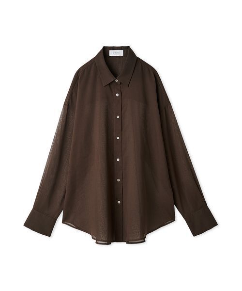 emmi(エミ)の「シアーシャツ(シャツ/ブラウス・レディース・ブラウン/ライトベージュ/イエロー・F)」の19枚目の写真