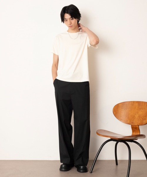 LUCY(ルーシー)の「LUCY/マルチファンクッションコンパクトT(Tシャツ/カットソー・メンズ・ダークグレー/ブラック/オフホワイト・MEDIUM/LARGE)」の4枚目の写真