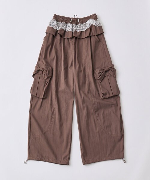 OLIVE des OLIVE（オリーブデオリーブ）の「バレルレッグリボンカーゴパンツ（カーゴパンツ・レディース・ピンク/ブラウン/ブラック・FREE）」の15枚目の写真