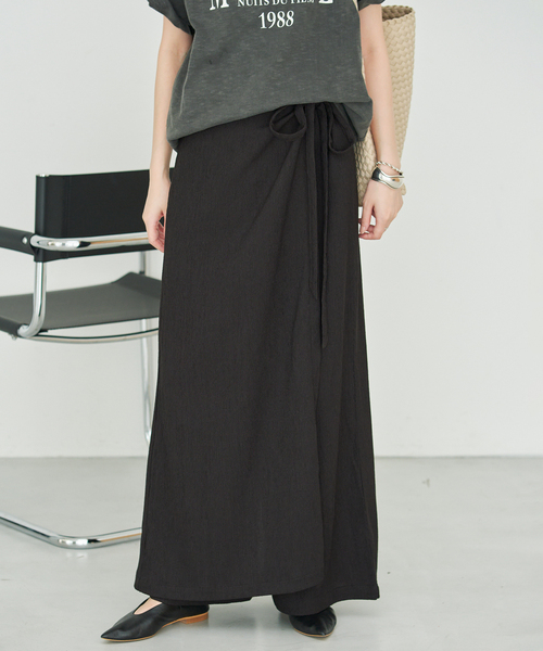 SLOBE IENA(スローブイエナ)の「《追加3》ラップジャージパンツ(その他パンツ・レディース・ブラック・38/36)」の8枚目の写真