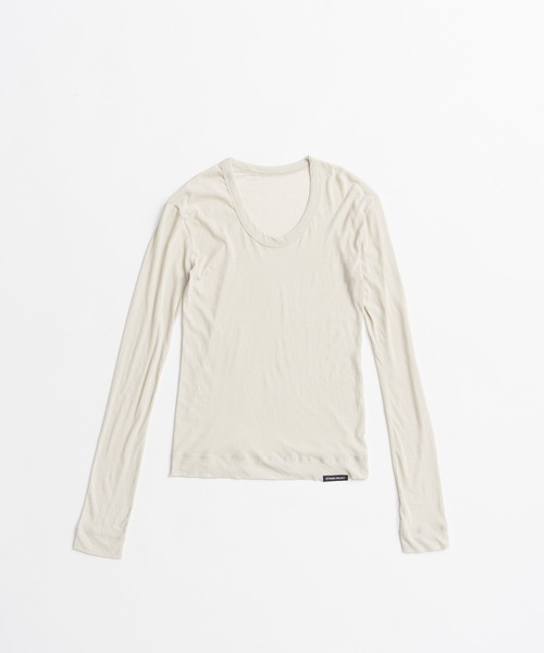 PRANK PROJECT(プランクプロジェクト)の「【2026Autumn Pre-Order】スクープネックシアートップス / Scoop Neck Sheer Top(Tシャツ/カットソー・レディース・ブラック/ホワイト/ライトグレー・FREE)」の17枚目の写真