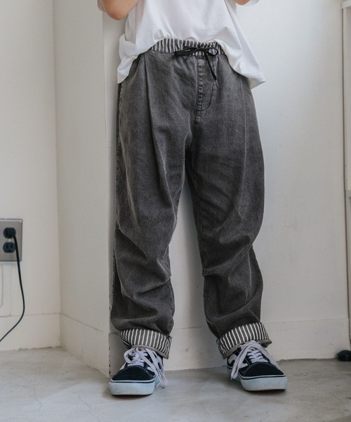 GLOBAL WORK(グローバルワーク)の「ターンバックデニムパンツ/1049084(デニムパンツ・キッズ・ブラック/ダークブルー・130cm/140cm/150cm/160cm)」の7枚目の写真