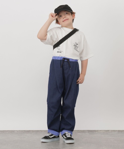 GLOBAL WORK(グローバルワーク)の「ターンバックデニムパンツ/1049084(デニムパンツ・キッズ・ブラック/ダークブルー・130cm/140cm/150cm/160cm)」の13枚目の写真