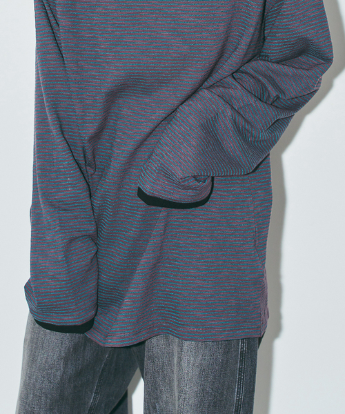 CITYSHOP（シティーショップ）の「《追加3》[THE MOOD]スラブボーダーロングTシャツ（Tシャツ/カットソー・レディース・ブラック/ブラウン系その他・38/36）」の4枚目の写真