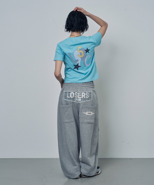 LOSERS CLUB(ルーザーズクラブ)の「TH アプリケロゴ 半袖Tシャツ スカイブルー(Tシャツ/カットソー・レディース・その他・0/1(M)/2(L))」の7枚目の写真
