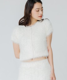 SENEE（セニー）の「front hook feather knit tops（フロントホックフェザーニットトップス）（ニット/セーター）」