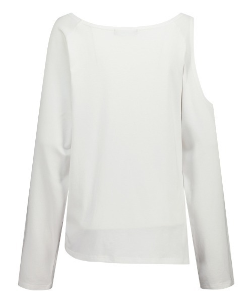 as you are(アズユーアー)の「◇ASYOUARE◇ブランド直輸入正規品/カットアウト ピアッシング ロング スリーブ CUT-OUT PIERCING LONG SLEEVE(Tシャツ/カットソー・レディース・ホワイト/チャコール・FREE)」の8枚目の写真