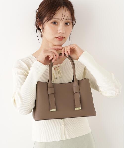 PROPORTION BODY DRESSING(プロポーションボディドレッシング)の「リボンハンドルバッグ / 1216281901(ショルダーバッグ・レディース・ブラウン/ブラック/オフホワイト・フリ-)」の3枚目の写真