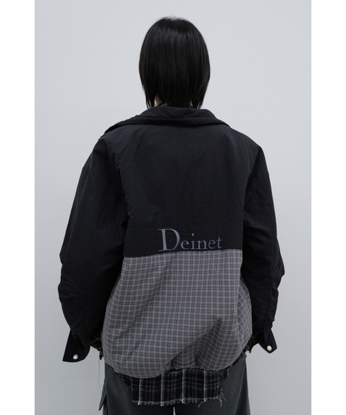 DEINET(ダイニット)の「DEINET CHECK CONTRAST BOMBER JACKET IN BLACK(ナイロンジャケット・レディース・その他・FREE)」の1枚目の写真