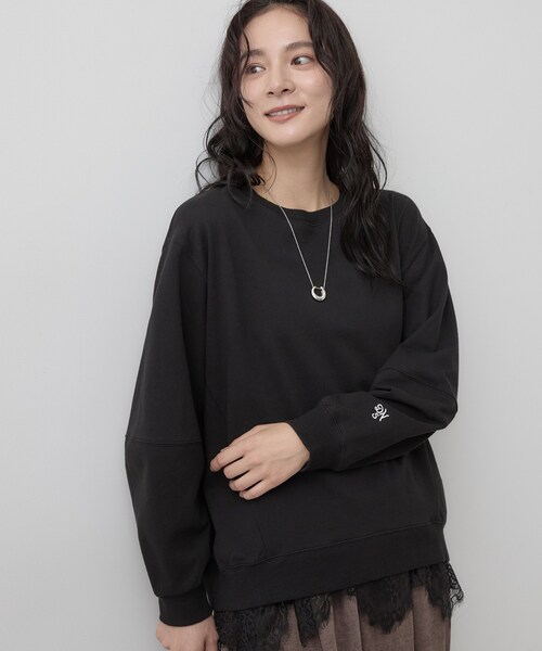 Dessin(デッサン)の「【洗える/6色展開】フォルムスリーブミニ裏毛 プルオーバー(Tシャツ/カットソー・レディース・ワインレッド/ライトグレー/ベビーピンク/ブルー/ライトベージュ/ブラック・01/03/02)」の15枚目の写真