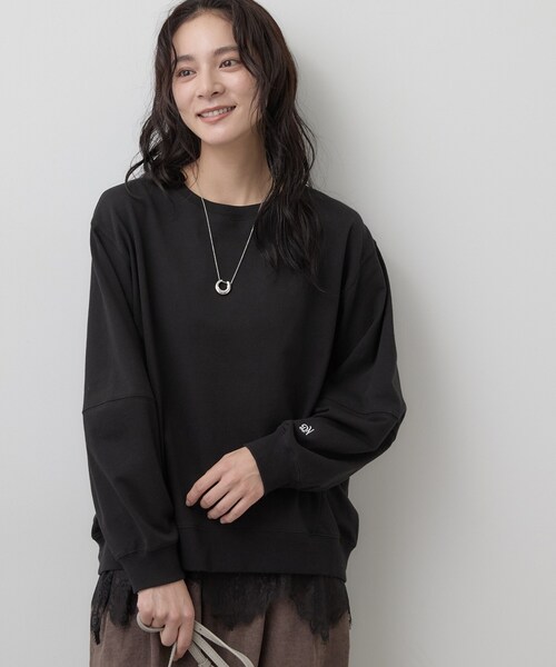 Dessin(デッサン)の「【洗える/6色展開】フォルムスリーブミニ裏毛 プルオーバー(Tシャツ/カットソー・レディース・ワインレッド/ライトグレー/ベビーピンク/ブルー/ライトベージュ/ブラック・01/03/02)」の16枚目の写真