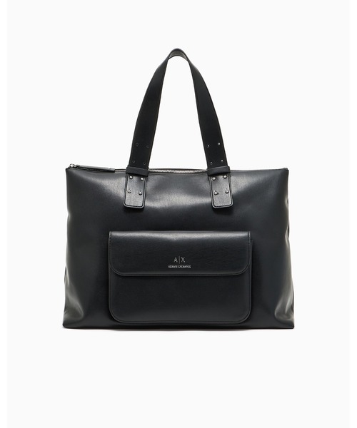 ARMANI EXCHANGE(アルマーニエクスチェンジ)の「【A|X アルマーニ エクスチェンジ】フロントポケット トートバッグ(トートバッグ・レディース・ブラック・FREE)」の1枚目の写真