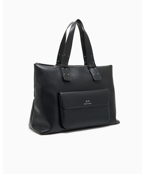 ARMANI EXCHANGE(アルマーニエクスチェンジ)の「【A|X アルマーニ エクスチェンジ】フロントポケット トートバッグ(トートバッグ・レディース・ブラック・FREE)」の2枚目の写真