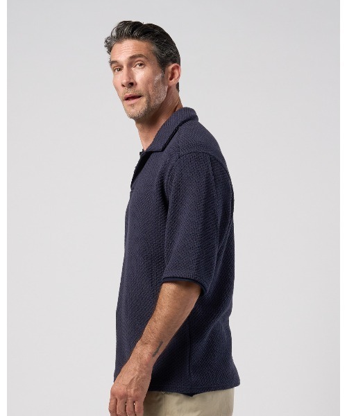 wjk（ダヴルジェイケイ）の「russell knit skipper polo H/S（ポロシャツ・メンズ・ネイビー/ブラック/ナチュラル・X-LARGE/LARGE/MEDIUM/SMALL）」の11枚目の写真
