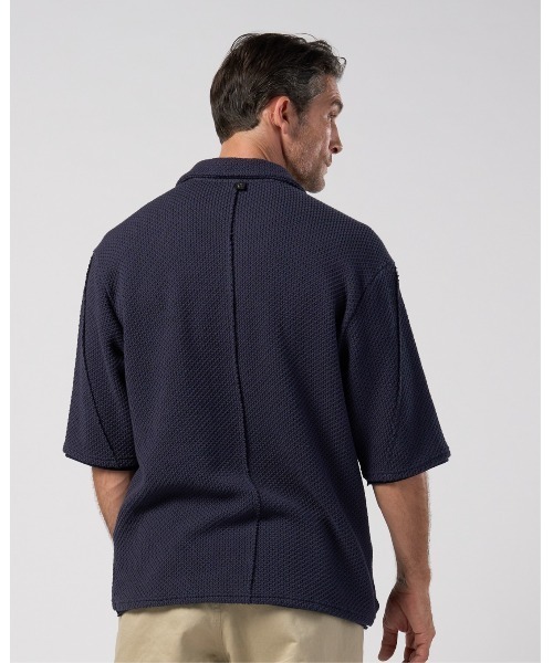 wjk（ダヴルジェイケイ）の「russell knit skipper polo H/S（ポロシャツ・メンズ・ネイビー/ブラック/ナチュラル・X-LARGE/LARGE/MEDIUM/SMALL）」の12枚目の写真