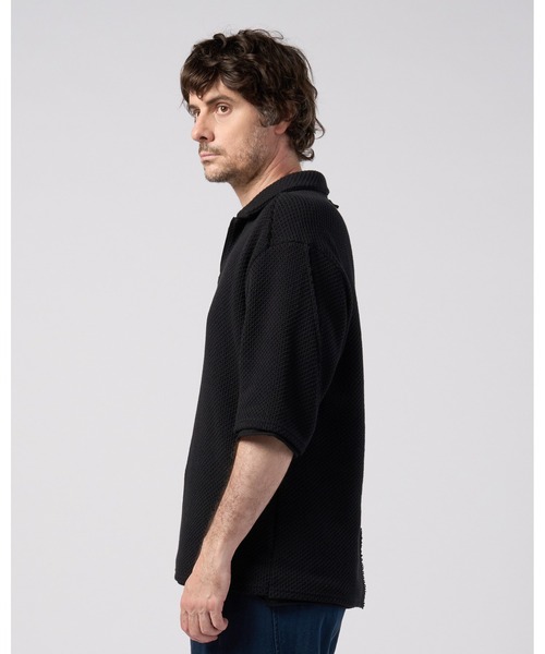 wjk（ダヴルジェイケイ）の「russell knit skipper polo H/S（ポロシャツ・メンズ・ネイビー/ブラック/ナチュラル・X-LARGE/LARGE/MEDIUM/SMALL）」の15枚目の写真