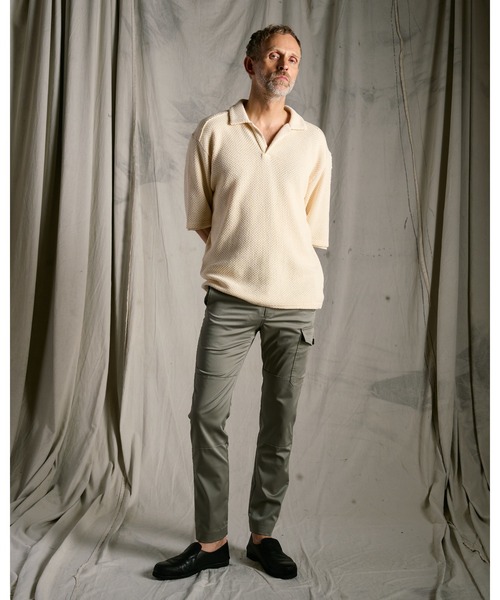 wjk（ダヴルジェイケイ）の「russell knit skipper polo H/S（ポロシャツ・メンズ・ネイビー/ブラック/ナチュラル・X-LARGE/LARGE/MEDIUM/SMALL）」の18枚目の写真