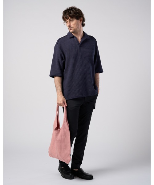 wjk（ダヴルジェイケイ）の「russell knit skipper polo H/S（ポロシャツ・メンズ・ネイビー/ブラック/ナチュラル・X-LARGE/LARGE/MEDIUM/SMALL）」の21枚目の写真