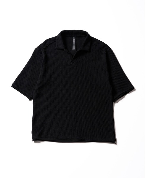 wjk（ダヴルジェイケイ）の「russell knit skipper polo H/S（ポロシャツ・メンズ・ネイビー/ブラック/ナチュラル・X-LARGE/LARGE/MEDIUM/SMALL）」の13枚目の写真