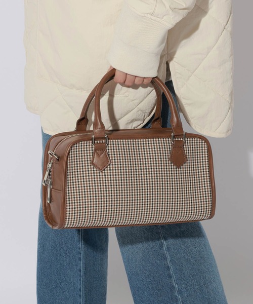 LAKOLE（ラコレ）の「※ミックスワイドボストンバッグ / 1055625（ボストンバッグ・レディース・ブラック/ブラウン・FREE）」の2枚目の写真