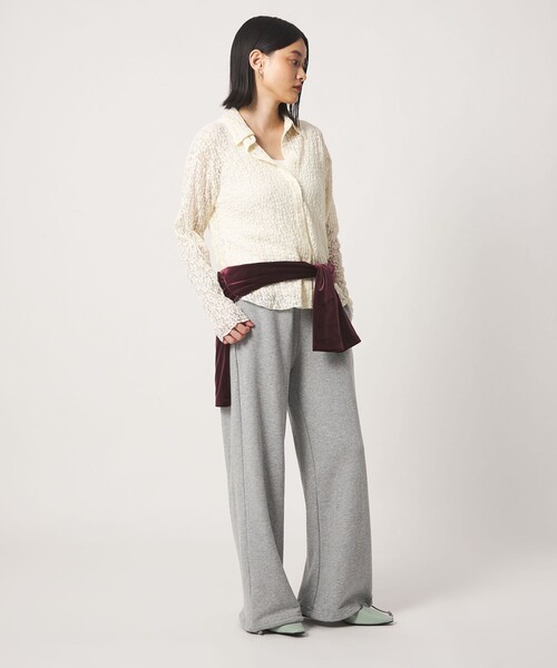 A DAY IN THE LIFE UNITED ARROWS(アデイインザライフユナイテッドアローズ)の「裏毛 イージーワイドパンツ <A DAY IN THE LIFE>(その他パンツ・レディース・グレー系/ブラック/ダークブラウン・M/S)」の5枚目の写真