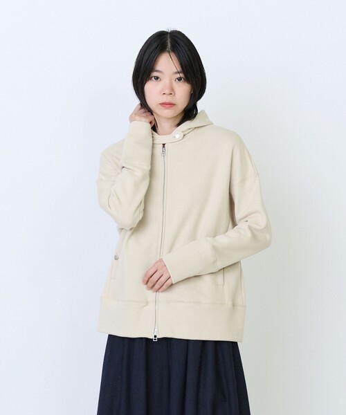 LOISIR(ロワズィール)の「度詰め裏毛ジップフーディ(Tシャツ/カットソー・レディース・ブラウン/ブラック/ベージュ・FREE)」の3枚目の写真