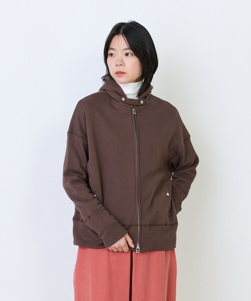LOISIR(ロワズィール)の「度詰め裏毛ジップフーディ(Tシャツ/カットソー・レディース・ブラウン/ブラック/ベージュ・FREE)」の1枚目の写真
