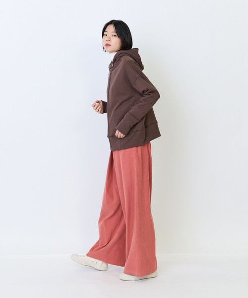 LOISIR(ロワズィール)の「度詰め裏毛ジップフーディ(Tシャツ/カットソー・レディース・ブラウン/ブラック/ベージュ・FREE)」の6枚目の写真