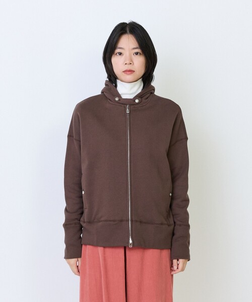 LOISIR(ロワズィール)の「度詰め裏毛ジップフーディ(Tシャツ/カットソー・レディース・ブラウン/ブラック/ベージュ・FREE)」の8枚目の写真
